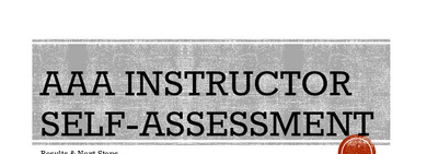 AAA Self-Assessment Results Fall 2015.pptx