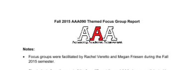 FA 15 Themed AAA090 Focus Group Report.docx