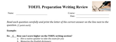 TOEFL Writing Test
